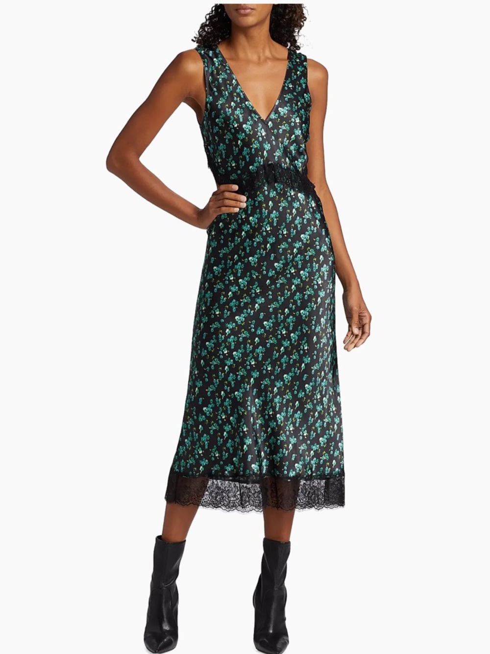 ✨Rails Pandora Floral Lace-Trim V-Neck Midi Dress✨